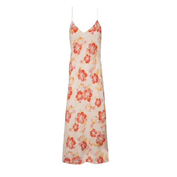 Rouge Hibiscus Midi Slip | Multi Watercolor Fashion