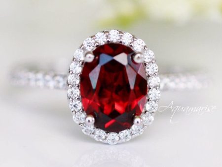 Iris Garnet Ring- Sterling Silver Online Sale