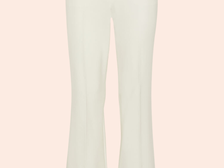 Stretch Crepe Contrast Detail Pant | Ivory Online Hot Sale