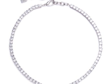 Gemini Tennis Necklace | Silver-Plated For Cheap