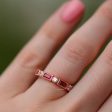 Ari Vintage Ruby Band- 14K Rose Gold Vermeil Discount