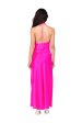 High Slit Deep V Halter Maxi | Hot Fuschia Online Hot Sale