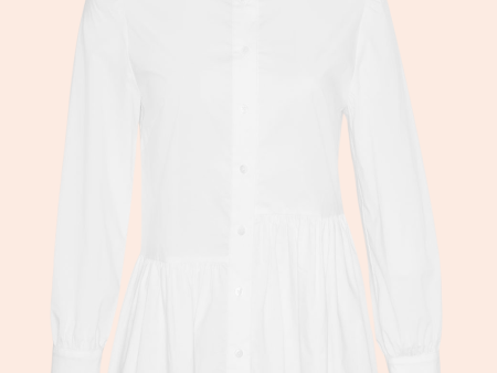 Cotton Poplin Asymmetrical Top | White Online