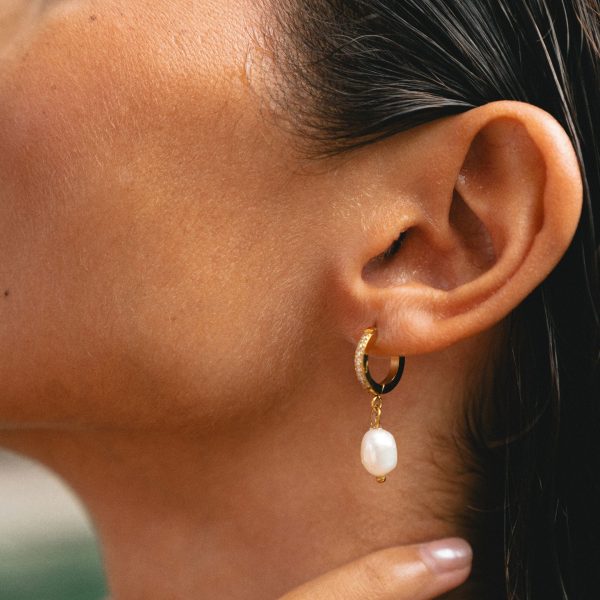 Freshwater Pearl Hoop Earrings Hot on Sale