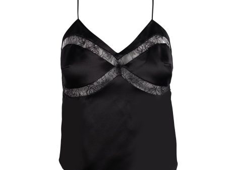 Lace Paneled Camisole | Black For Cheap