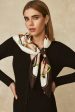 Belt Detail Silk Scarf | Ivory Multi For Discount