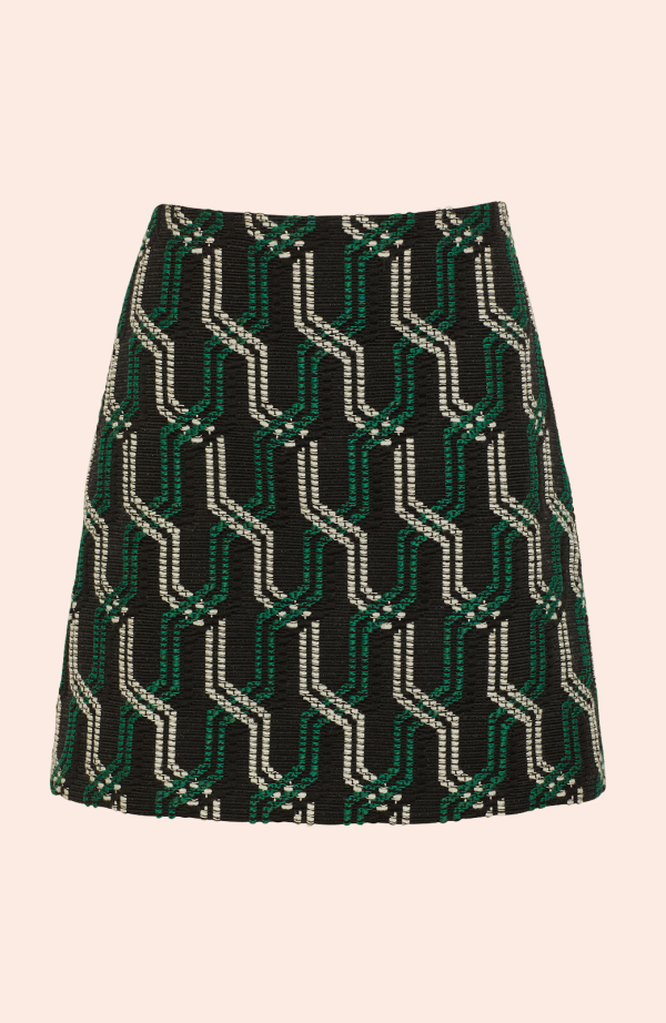 Rope Jacquard Mini Skirt | Black Multi Online Hot Sale