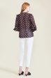 Dotted Velvet Ruffle Blouse | Chestnut Multi Supply