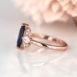 Adeline Ceylon Marquise Sapphire Ring- 14K Rose Gold Vermeil Supply