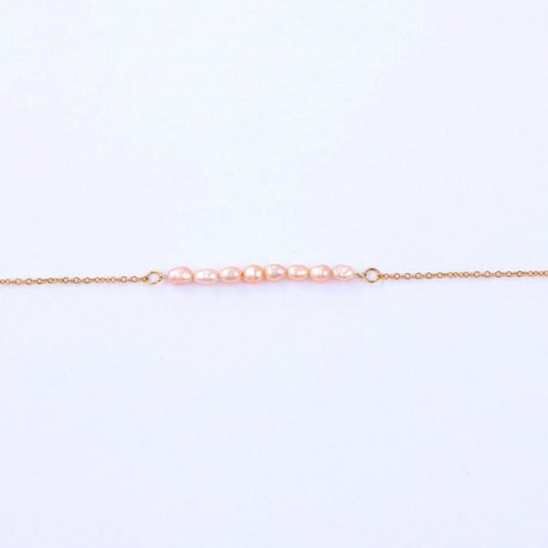 Pink Freshwater Pearl Bracelet For Sale