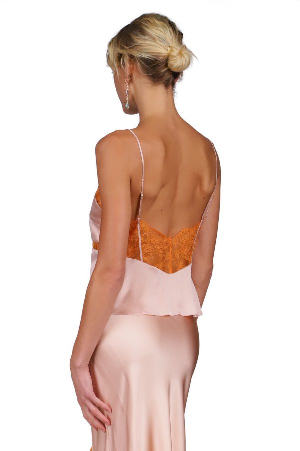 Lace Paneled Camisole | Dusty Rose Discount