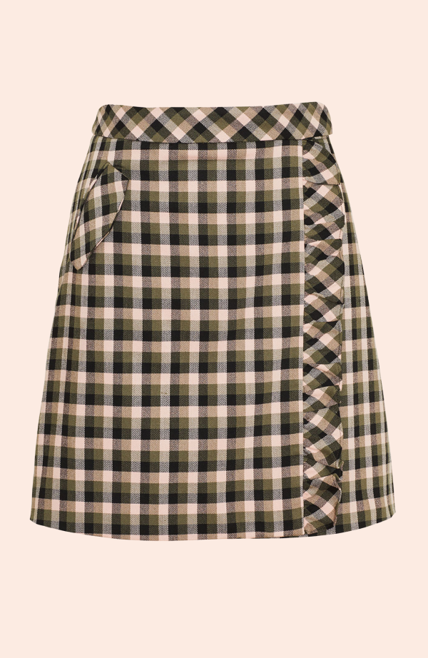 Woven Plaid Wrap Skirt | Olive Rose For Discount