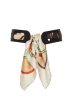 Belt Detail Silk Scarf | Ivory Multi For Discount