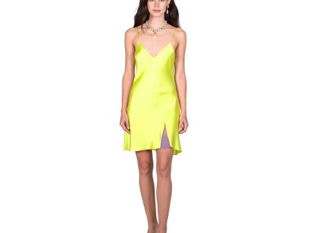 Mini Slip w  Lace Godet | Chartreuse Online Sale