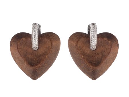 Nahm Earrings | Silver Wood For Cheap