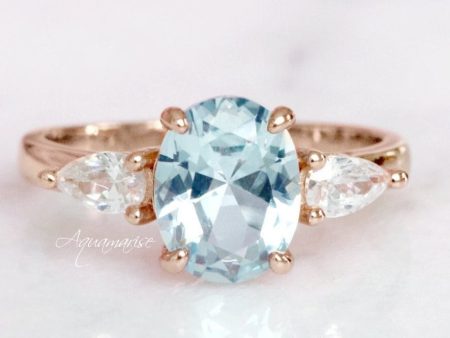 Olivia Aquamarine Ring- 14K Rose Gold Vermeil For Cheap