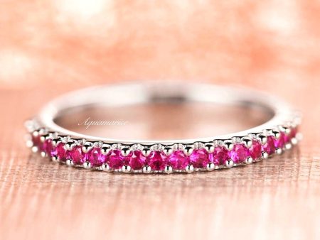 Valencia Ruby Band- Sterling Silver Online now