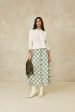 Oversized Plaid Midi Skirt | Ivory Forest Supply