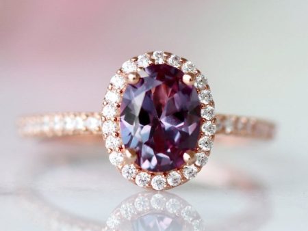 Iris Alexandrite Ring- 14K Rose Gold Vermeil Sale