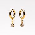 Diamond Drop Hoop Earrings Fashion