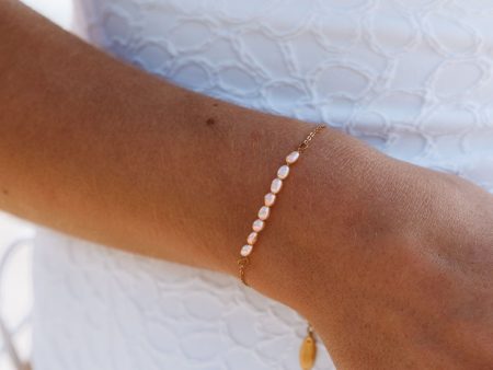 Pink Freshwater Pearl Bracelet For Sale