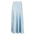 Midi Skirt with High Slit | Blue Mist For Cheap