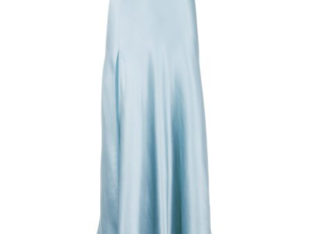 Midi Skirt with High Slit | Blue Mist For Cheap