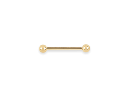 16 Gauge Gold Straight Barbell Earring | 14K Yellow Gold Sale