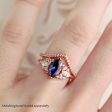 Adeline Ceylon Marquise Sapphire Ring- 14K Rose Gold Vermeil Supply