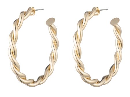 Gemma Hoop Earrings | 14K Gold Plated For Sale