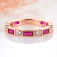 Ari Vintage Ruby Band- 14K Rose Gold Vermeil Discount