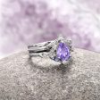 Airee Star Cut Lavender Sapphire Ring Set- Sterling Silver Online now