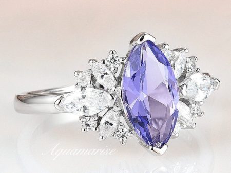 Adeline Tanzanite Ring- Sterling Silver on Sale