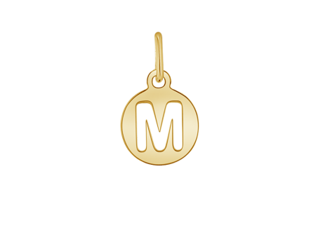 Cut-Out Round Letter Initial Charm Hot on Sale