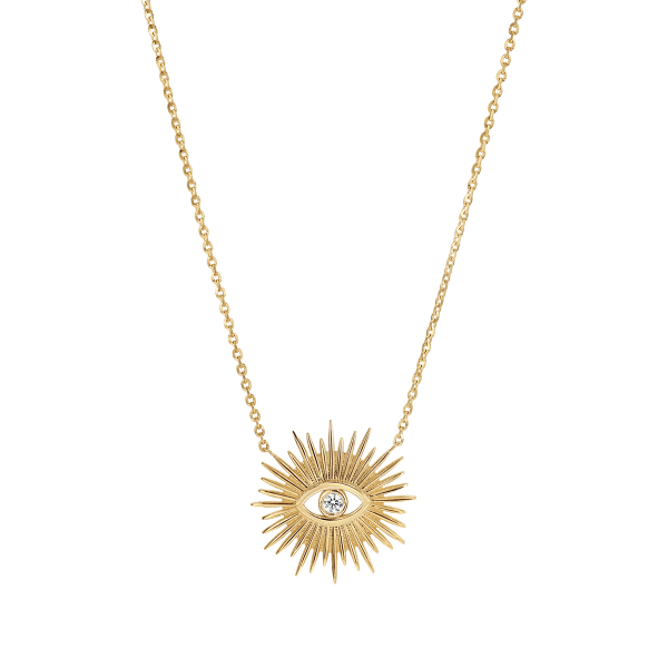 Sunburst Evil Eye Necklace Hot on Sale