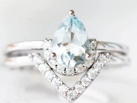 Aria Aquamarine Ring Set- Sterling Silver Fashion