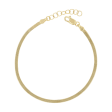 14K Gold Thin Herringbone Bracelet 3mm Online Hot Sale