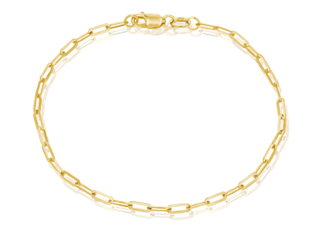 14K Diamond Cut Oval Link Bracelet Fashion