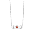 Kids Enamel Heart Initial Necklace Hot on Sale