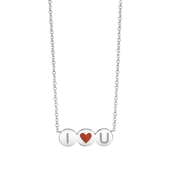 Kids Enamel Heart Initial Necklace Hot on Sale