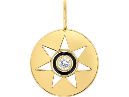 Enamel Sun Medallion Charm Hot on Sale