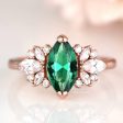 Adeline Emerald Ring- 14K Rose Gold Vermeil For Cheap