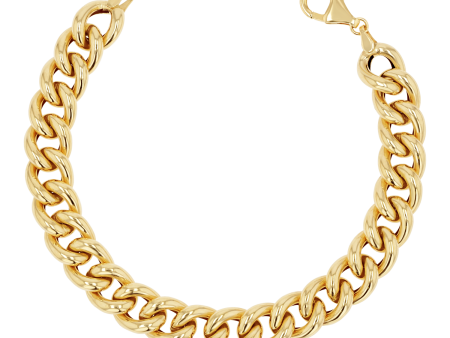 14K Chunky Cuban Link Chain Bracelet For Discount