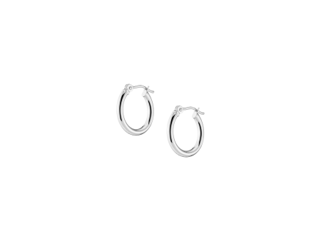 Silver Hoop Earrings - 2mm on Sale