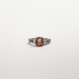 2.5ct Orange Sapphire and Diamond Platinum Ring Online Hot Sale