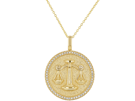 Diamond Zodiac Coin Medallion Necklace For Discount