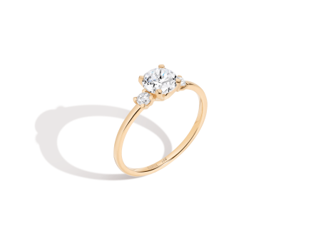 Round Tri-Diamond Ring For Discount