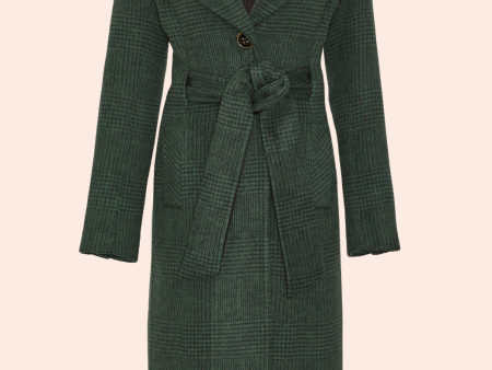 Plaid Brushed Wool Belted Coat | Forest For Discount