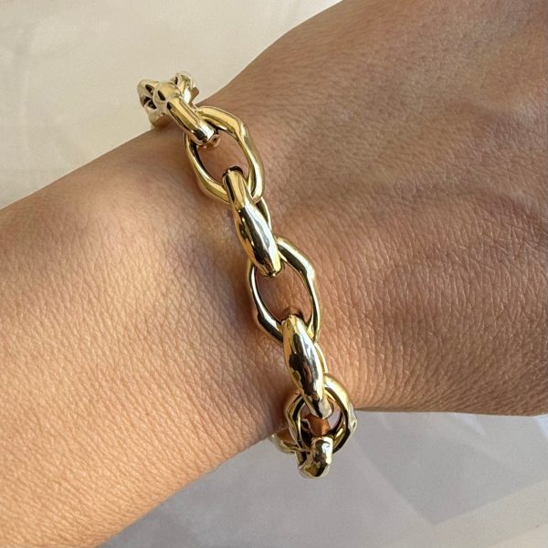 Chunky Sculptured Link Bracelet For Cheap