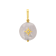 Coin Pearl Diamond Starburst Charm Fashion